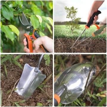 Customized and Professional garden hand tool set Stainless Steel heavy duty garden tool set with tools bag
